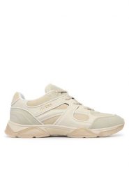 Guess Sneakersy FMFCAR FAB12 Beżowy jasny. Brązowe buty sportowe casual Guess, z aplikacjami, z materiału, bez zapięcia. Za 584.99 zł.