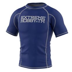 Koszulka Męska Rashguard MMA na Siłownię EXTREME HOBBY TRACE. Niebieskie bielizna termoaktywna EXTREME HOBBY, m, bez wzorów, z bawełny, bez ramiączek, do biegania. Za 199.00 zł.