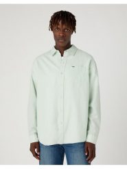 Wrangler Koszula W5D6LOX6U 112330800 Turkusowy Relaxed Fit. Niebieskie koszule Wrangler, l, bez wzorów, ze lnu, bez kołnierzyka, bez ramiączek. Za 179.99 zł.