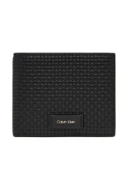 Calvin Klein Portfel Embossed Woven Billfold W/ Coin LV04D1125G Czarny. Czarne portfele CALVIN KLEIN, bez wzorów, ze skóry. Za 329.99 zł.