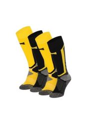 Skarpety snowboardowe unisex 4 szt. Zielone skarpety Xtreme, z aplikacjami, z materiału. Za 220.75 zł.