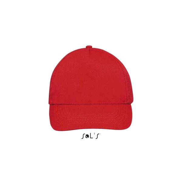 Czapka Sol's Sunny. Czerwone czapki z daszkiem SOL'S, bez wzorów. Za 21.50 zł.