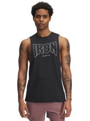 Under Armour Top sportowy w kolorze czarnym rozmiar: L. Czarne t-shirty sportowe Under Armour, bez wzorów, bez ramiączek, outdoorowe. Za 100.04 zł.