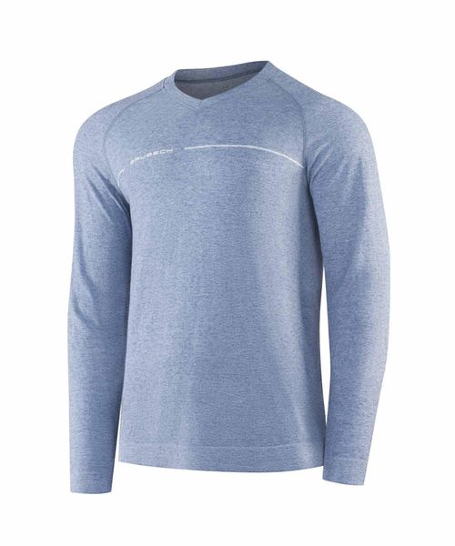 Koszulka męska z długim rękawem do spania z dodatkiem lnu Brubeck COMFORT NIGHT. Niebieskie piżamy Brubeck, l, bez wzorów, z dzianiny, bez ramiączek. Za 129.99 zł.