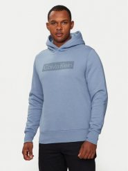 Calvin Klein Bluza Striped Logo K10K113552 Niebieski Regular Fit. Niebieskie bluzy CALVIN KLEIN, m, bez wzorów, z syntetyku, bez kaptura. Za 249.99 zł.