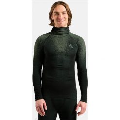 Bielizna termoaktywna z długim rękawem Odlo BL TOP facemask l/s PERFORMANCE. Zielona bielizna termoaktywna ODLO, l, bez wzorów, bez ramiączek. Za 519.99 zł.