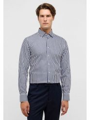Eterna Koszula - Slim fit - w kolorze granatowo-białym rozmiar: 40. Niebieskie koszule Eterna, bez wzorów, z bawełny, bez kołnierzyka, bez ramiączek. Za 121.99 zł.