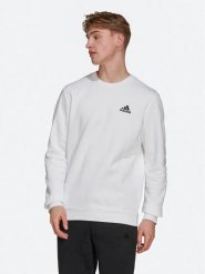 Adidas Bluza Essentials H12220 Biały Regular Fit. Białe bluzy Adidas, m, bez wzorów, z syntetyku, bez kaptura. Za 99.99 zł.