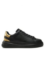 Guess Sneakersy FMPELB LEL12 Czarny. Czarne buty sportowe casual Guess, z aplikacjami, ze skóry, bez zapięcia. Za 419.99 zł.