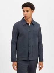 Finshley & Harding London Kurtka koszulowa o modułowej konstrukcji z domieszką wełny Mężczyźni Comfort Fit szary, 48. Szare kurtki Finshley & Harding London, m, bez wzorów, z wełny, bez kaptura. Za 549.95 zł.