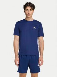 Adidas Koszulka techniczna Workout Essentials Base 3-Stripes KD0701 Granatowy Regular Fit. Niebieskie t-shirty sportowe Adidas, bez wzorów, z syntetyku, bez ramiączek, na fitness i siłownię. Za 129.99 zł.