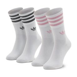 Skarpety wysokie unisex adidas. Białe skarpety Adidas, bez wzorów. Za 49.99 zł.