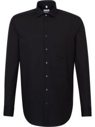 Seidensticker Koszula - Slim fit - w kolorze czarnym rozmiar: 40. Czarne koszule Seidensticker, bez wzorów, z bawełny, bez kołnierzyka, bez ramiączek. Za 132.67 zł.