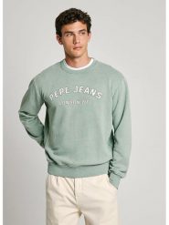 Pepe Jeans Bluza "Aldridge" w kolorze zielonym rozmiar: S. Zielone bluzy Pepe Jeans, s, bez wzorów, z bawełny, bez kaptura. Za 241.45 zł.