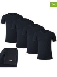 Fila Koszulki (4 szt.) w kolorze granatowym rozmiar: XL. Niebieskie bezrękawniki Fila, xl, bez wzorów, bez kołnierzyka, bez ramiączek. Za 108.99 zł.