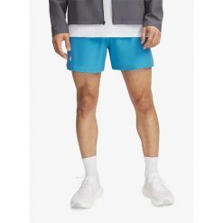 Spodenki treningowe męskie Under Armour Launch 5 Inch Shorts. Niebieskie krótkie spodenki sportowe Under Armour, l, bez wzorów. Za 125.99 zł.