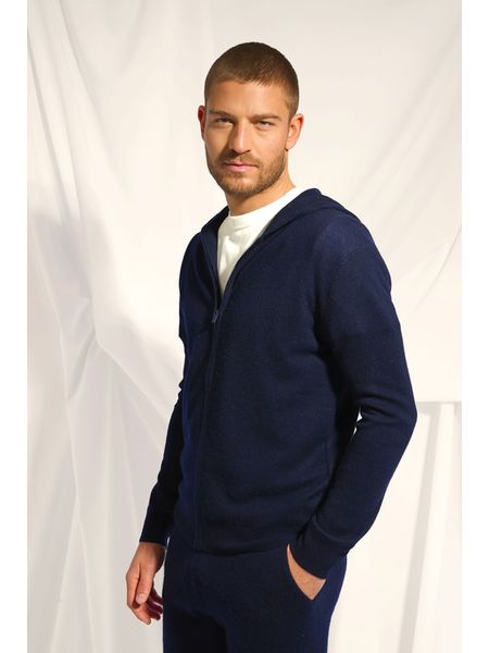 Just Cashmere Kaszmirowy kardigan "Elliot" w kolorze granatowym rozmiar: L. Niebieskie swetry rozpinane Just Cashmere, l, bez wzorów, z kaszmiru, bez kołnierzyka, bez ramiączek. Za 391.84 zł.