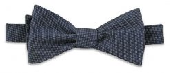 Granatowa Elegancka Wiązana Mucha -EM Men's Accessories- Męska, w Drobną Kaszkę. Niebieskie krawaty i muchy Em men's accessories, bez wzorów. Za 59.99 zł.