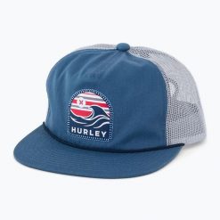 Czapka z daszkiem męska Hurley Mavericks Trucker. Niebieskie czapki z daszkiem Hurley, bez wzorów. Za 99.99 zł.