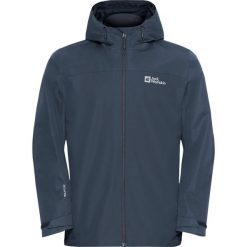 Kurtka w góry męska Jack Wolfskin Taubenberg. Niebieskie kurtki Jack Wolfskin, l, bez wzorów, z materiału, z kapturem. Za 1,121.00 zł.