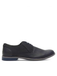 Lanetti Półbuty M16AW070-31 Granatowy. Niebieskie eleganckie półbuty Lanetti, bez wzorów, z tworzywa sztucznego, bez obcasa, bez zapięcia. Za 129.99 zł.
