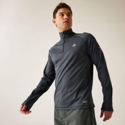 Bluza turystyczna męska Dare 2B Fuse Up II termoaktywna. Szare bluzy Dare 2B, na zimę, m, bez wzorów, bez kaptura. W wyprzedaży za 139.99 zł.
