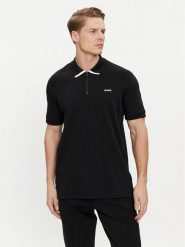 Hugo Polo Dalomino 50511721 Czarny Regular Fit. Czarne koszulki polo Hugo, m, bez wzorów, z bawełny, bez kołnierzyka, bez ramiączek. Za 309.99 zł.