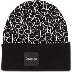 Czapka CALVIN KLEIN - Ck Knitted Beanie M K50K504103 001. Czarne czapki zimowe marki CALVIN KLEIN, z bawełny. Za 159.00 zł.