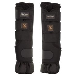 Zamknięte przednie getry dla koni BR Equitation Classic. Czarne legginsy długie sportowe BR, l, bez wzorów, z gumy, do jazdy konnej. Za 256.00 zł.