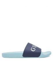 Guess Klapki F5GZ06 BB00F Granatowy. Niebieskie klapki Guess, z tworzywa sztucznego. Za 189.99 zł.