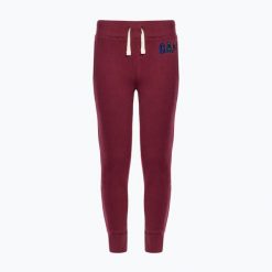 Spodnie dziecięce GAP V-Fall Fash Logo Jogger. Czerwone joggery i bojówki GAP, l, bez wzorów, z materiału. Za 149.99 zł.