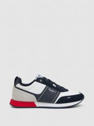 Pepe Jeans FOOTWEAR Sneakersy w kolorze granatowo-białym rozmiar: 41. Białe buty sportowe casual Pepe Jeans FOOTWEAR, bez wzorów, z jeansu, bez zapięcia. Za 193.24 zł.