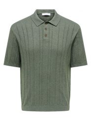 ONLY & SONS Koszulka polo "Onssofus" w kolorze zielonym rozmiar: L. Zielone koszulki polo Only & Sons, l, bez wzorów, bez kołnierzyka, bez ramiączek. Za 96.14 zł.