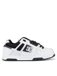 DC Sneakersy STAG DC01813062 Biały. Białe buty sportowe casual DC, bez wzorów, ze skóry, bez zapięcia. Za 299.99 zł.