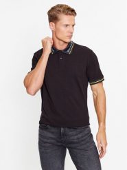 Versace Jeans Couture Polo 75GAGT13 Czarny Regular Fit. Czarne koszulki polo Versace Jeans Couture, m, bez wzorów, z bawełny, bez kołnierzyka, bez ramiączek. Za 999.99 zł.