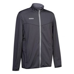 Kurtka treningowa do hokeja na trawie męska Korok FH900. Czarne kurtki KOROK, m, bez wzorów, z elastanu, bez kaptura. W wyprzedaży za 149.99 zł.