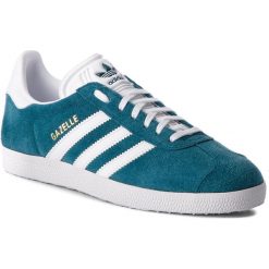 Buty adidas - Gazelle B41654 Petnit/Ftwwht/Ftwwht. Niebieskie buty sportowe casual marki Adidas, z materiału. W wyprzedaży za 269.00 zł.