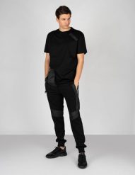 Les Hommes T-shirt "Oversize" | LKT152 703 | Oversized Fit Mercerized Cotton T-Shirt | Mężczyzna | Czarny. Czarne t-shirty Les Hommes, m, bez wzorów, z bawełny, bez kołnierzyka, bez ramiączek. W wyprzedaży za 399.00 zł.