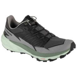 Buty Męskie Bieganie Thundercross GTX. Czarne buty turystyczne Salomon, bez wzorów, z gumy, bez zapięcia, do biegania. Za 708.99 zł.