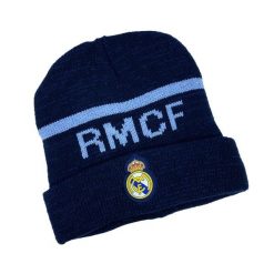 Czapka zimowa Real Madryt junior - oficjalna licencjonowana. Niebieskie czapki zimowe REAL MADRID, bez wzorów. Za 99.00 zł.