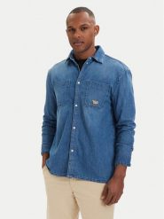 KARL LAGERFELD Koszula jeansowa 605903 562876 Niebieski Regular Fit. Niebieskie koszule KARL LAGERFELD, m, bez wzorów, z bawełny, bez kołnierzyka, bez ramiączek. Za 669.99 zł.