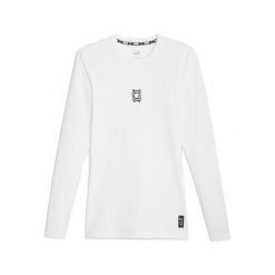 Męska koszulka z długim rękawem do koszykówki Hoops Team PUMA White. Białe bluzki z długim rękawem Puma, l, bez wzorów, bez kołnierzyka, bez ramiączek. Za 199.00 zł.