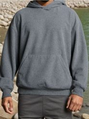 Bluza hoodie - szary. Szare bluzy bez kaptura Sinsay, l, bez wzorów, bez kaptura. W wyprzedaży za 15.99 zł.