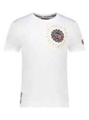 Geographical Norway Koszulka "Jeganto" w kolorze białym rozmiar: S. Białe bezrękawniki Geographical Norway, s, bez wzorów, z bawełny, bez kołnierzyka, bez ramiączek. Za 52.79 zł.