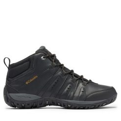 Trekkingi Columbia. Czarne botki sznurowane Columbia, bez wzorów, bez obcasa, bez zapięcia. Za 499.99 zł.
