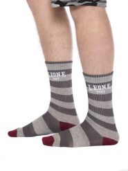 Leone 1947 Apparel Basic Stripes Unisex Skarpety sportowe. Brązowe skarpetki sportowe LEONE 1947 APPAREL, bez wzorów, z żakardem. Za 16.80 zł.