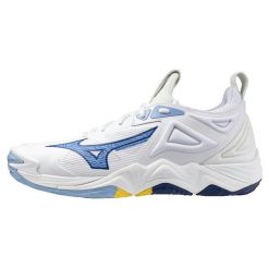 Buty halowe Mizuno Wave Momentum. Białe buty do biegania Mizuno, bez wzorów, bez zapięcia, do biegania, mizuno wave. W wyprzedaży za 616.45 zł.