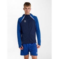 Bluza dresowa z kapturem Hummel Lead 2.0. Niebieskie bluzy z kapturem Hummel, bez wzorów, z dresówki, z kapturem. Za 273.80 zł.