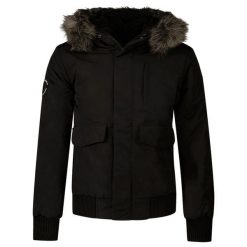 Kurtka Superdry Everest. Czarne kurtki Superdry, na zimę, s, z aplikacjami, z elastanu, bez kaptura. Za 803.90 zł.