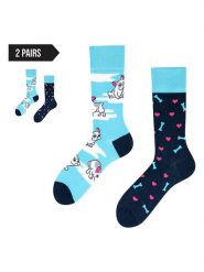 TODO SOCKS Skarpety (2 pary) w kolorze granatowo-błękitnym rozmiar: 39-42. Niebieskie skarpety TODO SOCKS, bez wzorów, prążkowane. Za 57.47 zł.